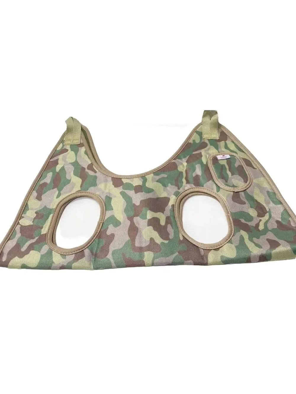 Camo Print Small Pet Grooming Hammock – Nail Trimming Harness for Dogs & Cats, N